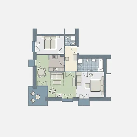 Kaiservillen - Mit 2 Schlafzimmern Und Balkon D212