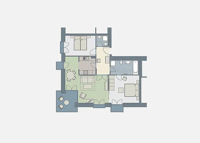 Kaiservillen - Mit 2 Schlafzimmern Und Balkon D212